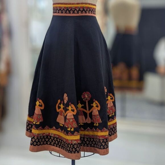 Handmade Peasant Midi Skirt - Picture 1 of 6